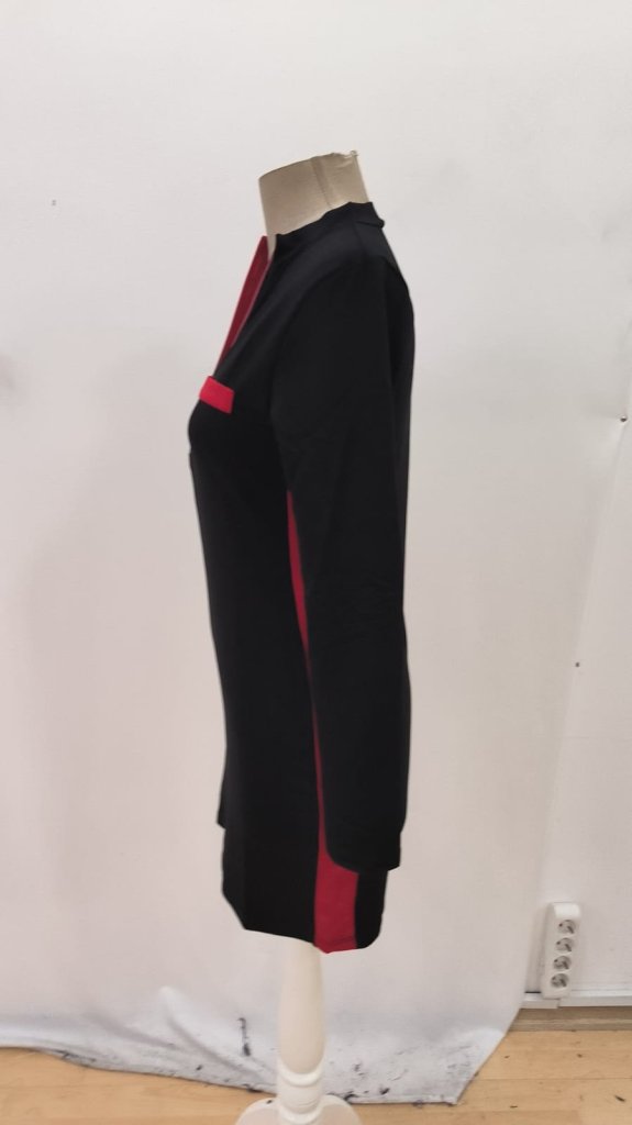 Black Bodycon Mini Dress With Long Sleeves