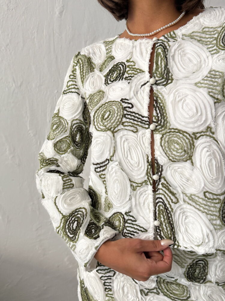 White Retro Single-Breasted Blazer Jacket
