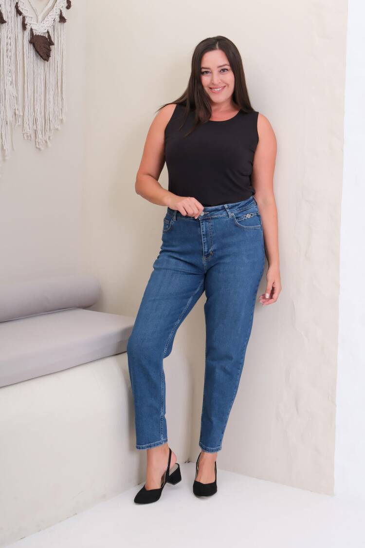 Casual Plus Size Mom Jeans
