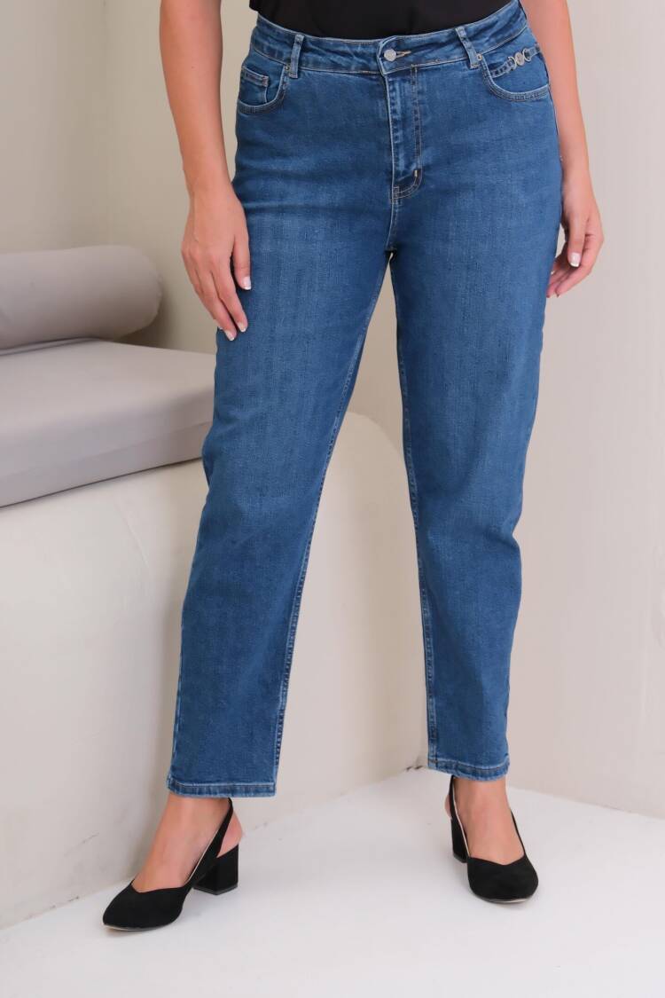 Casual Plus Size Mom Jeans