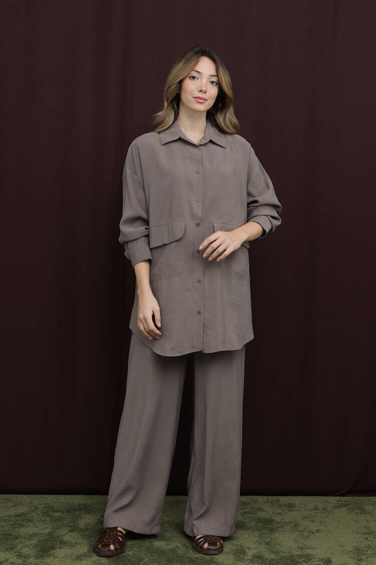 Brown Casual Oversized Palazzo Set - Brand: Puane - Women & Kids, Baby Clothes Wholesale - Globality Store