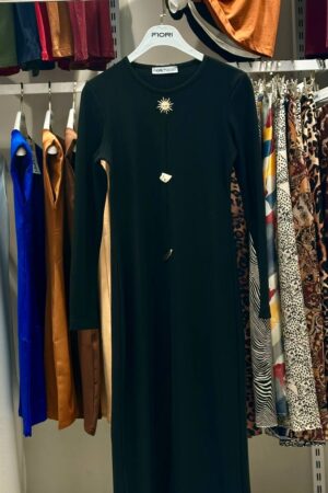 Black Modest Elegant Formal Sheath Dress - Brand: Fiori - Women & Kids, Baby Clothes Wholesale - Globality Store