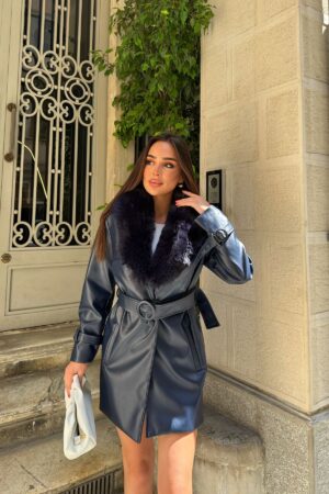 Black Slim Fit Single-Breasted Coat With Notched Collar - Brand: My Jest Fashion - Women & Kids, Baby Clothes Wholesale - Globality Store