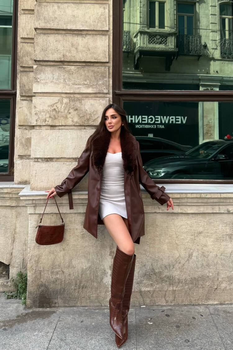 Elegant Slim Fit Single-Breasted Wrapover Coat