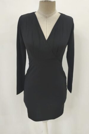 Elegant Bodycon Dress With V-Neck & Long Sleeves - Brand: Janes - Women & Kids, Baby Clothes Wholesale - Globality Store