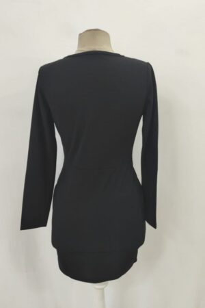 Elegant Bodycon Dress With V-Neck & Long Sleeves - Brand: Janes - Women & Kids, Baby Clothes Wholesale - Globality Store