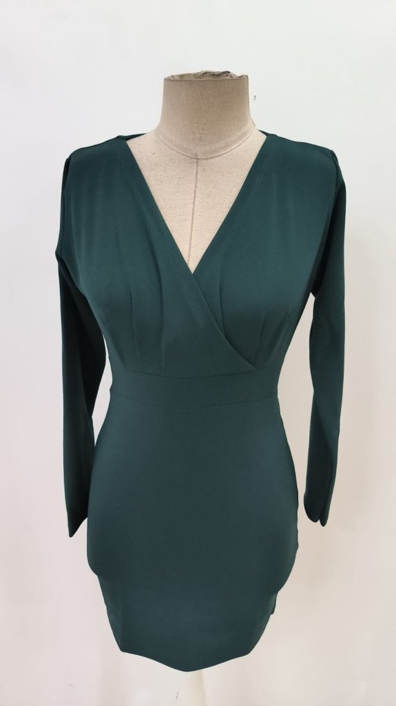 ElegantBodycon Mini Dress With V-Neck