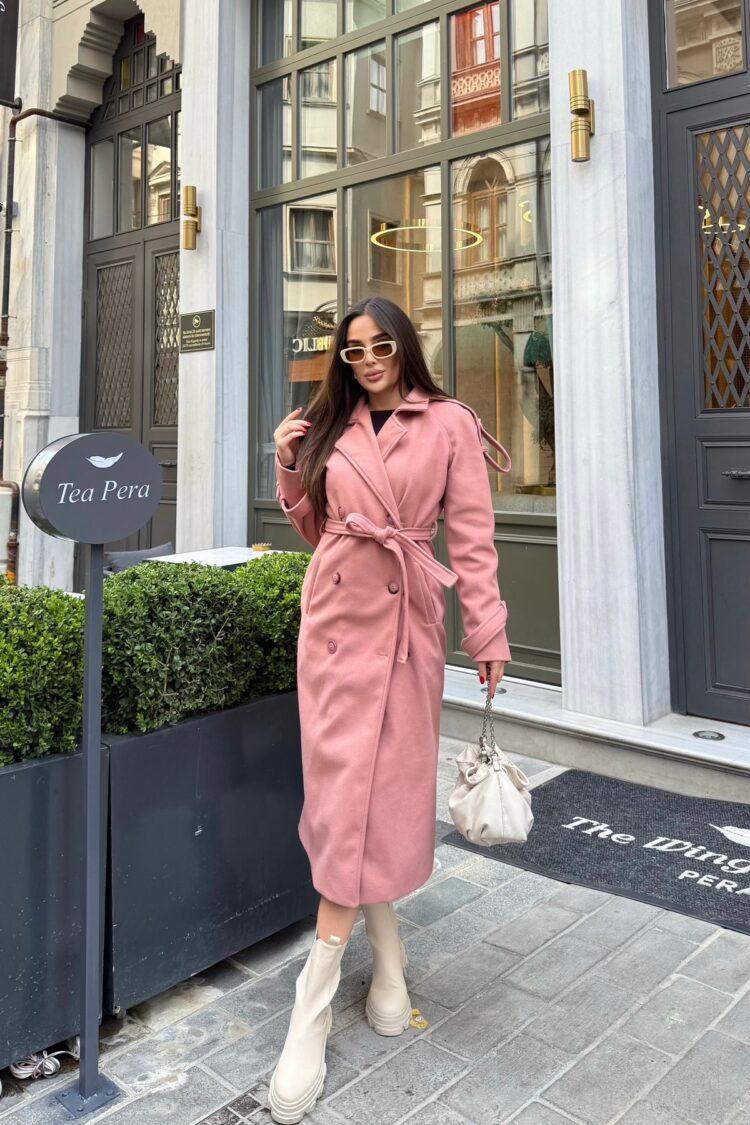 Elegant Double-Breasted Wrapover Coat