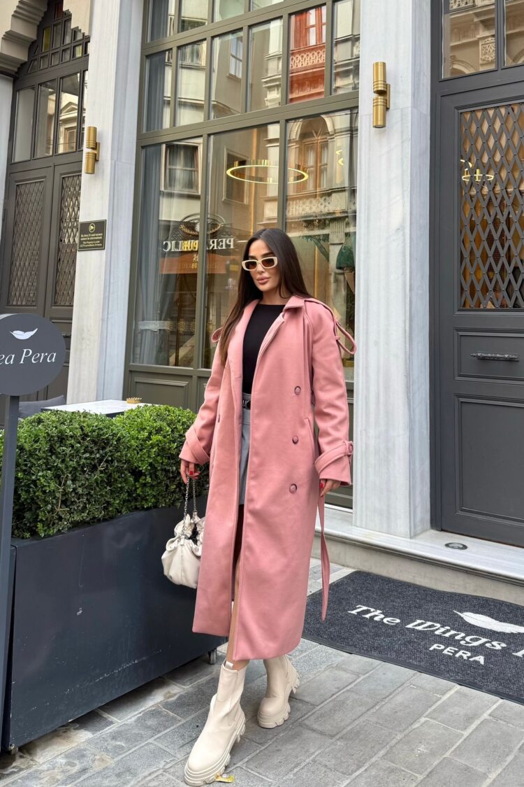 Elegant Double-Breasted Wrapover Coat