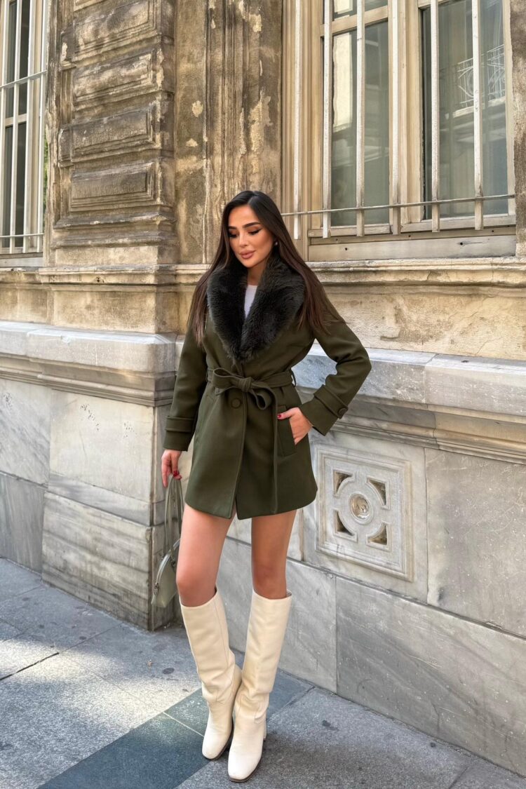 Green Elegant Single-Breasted Slim Fit Coat - Brand: My Jest Fashion - Women & Kids, Baby Clothes Wholesale - Globality Store