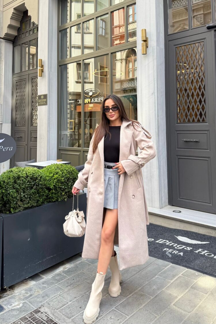 Double-Breasted Slim Fit Coat