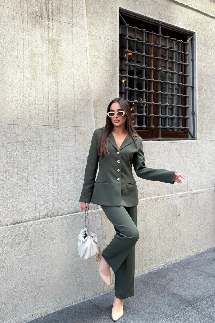 Green Elegant Formal Regular Fit Suit