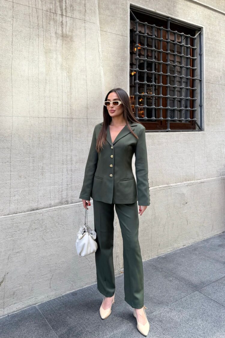 Green Elegant Formal Regular Fit Suit