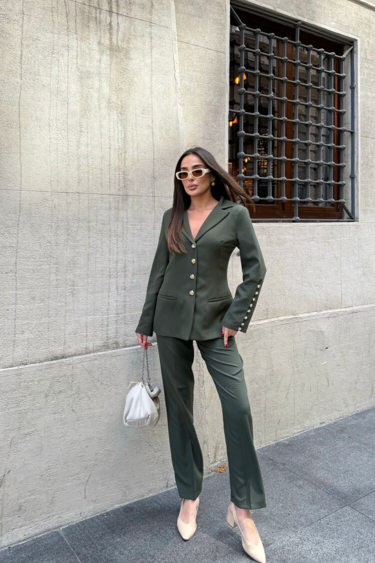 Green Elegant Formal Regular Fit Suit