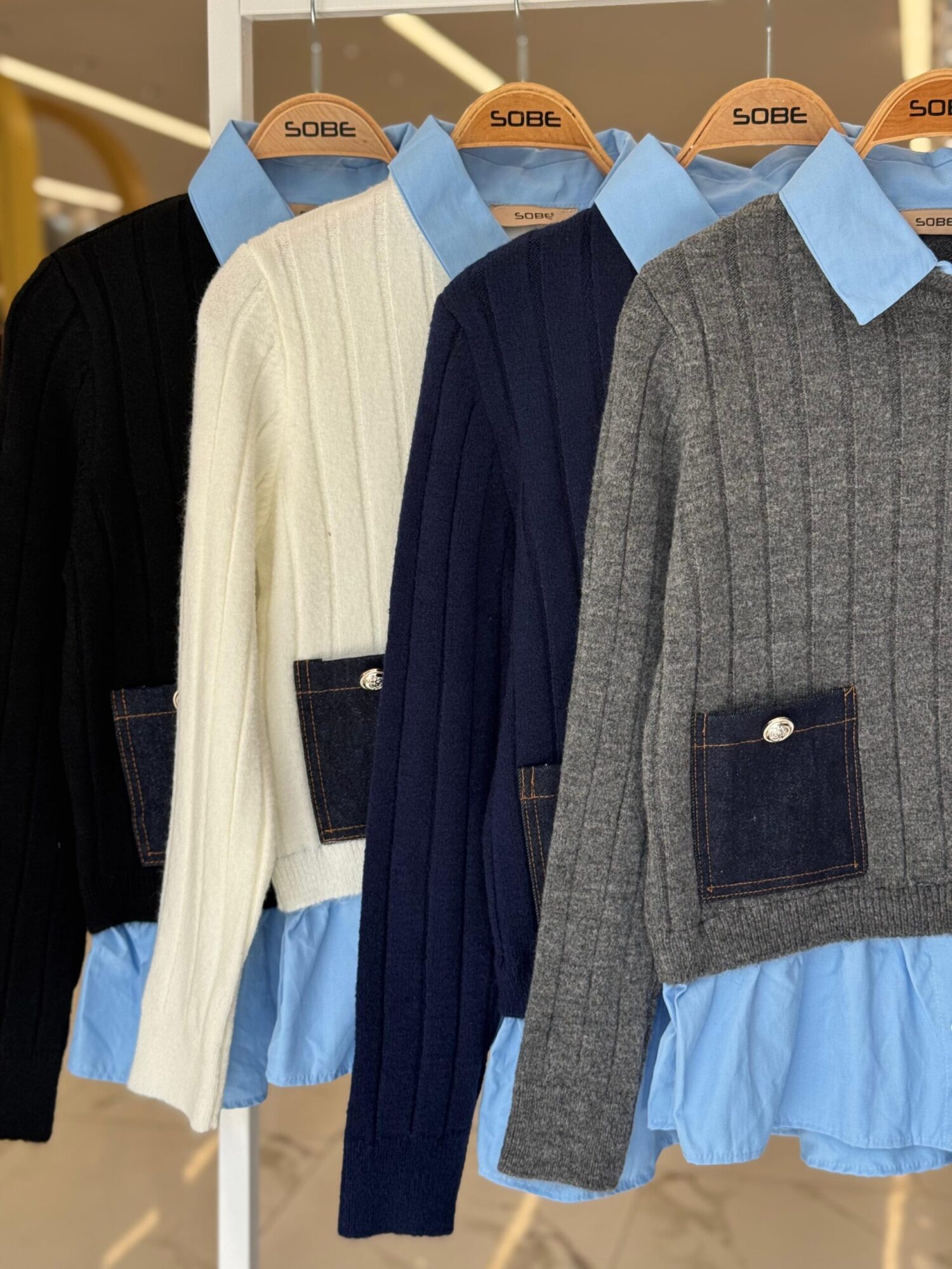 Grey Preppy Slim Fit Striped Sweater - Brand: Sobe Istanbul - Women & Kids, Baby Clothes Wholesale - Globality Store