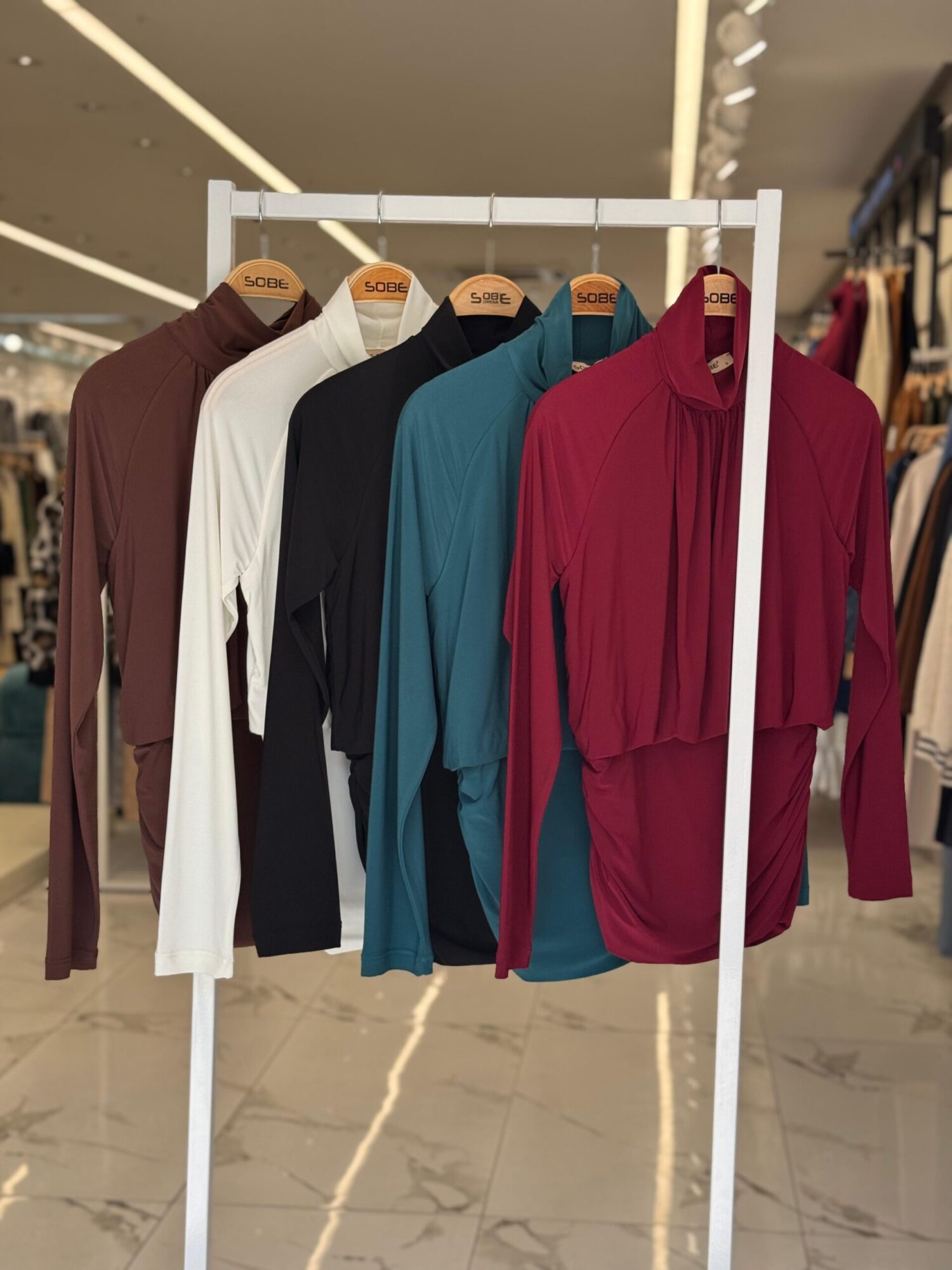 Elegant Blouse With High Neck And Long Sleeves - Brand: Sobe Istanbul - Women & Kids, Baby Clothes Wholesale - Globality Store