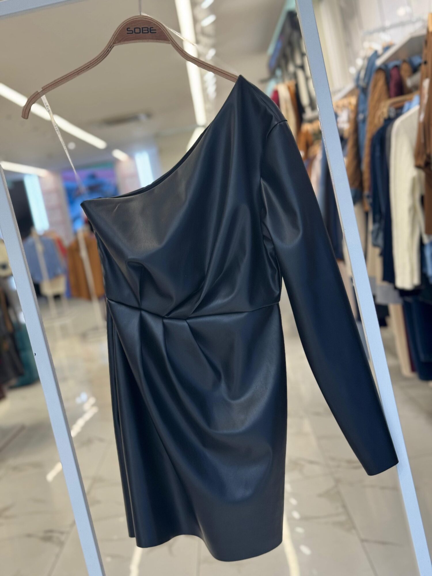 Sexy Black Bodycon Mini Dress With One Shoulder Neck - Brand: Sobe Istanbul - Women & Kids, Baby Clothes Wholesale - Globality Store