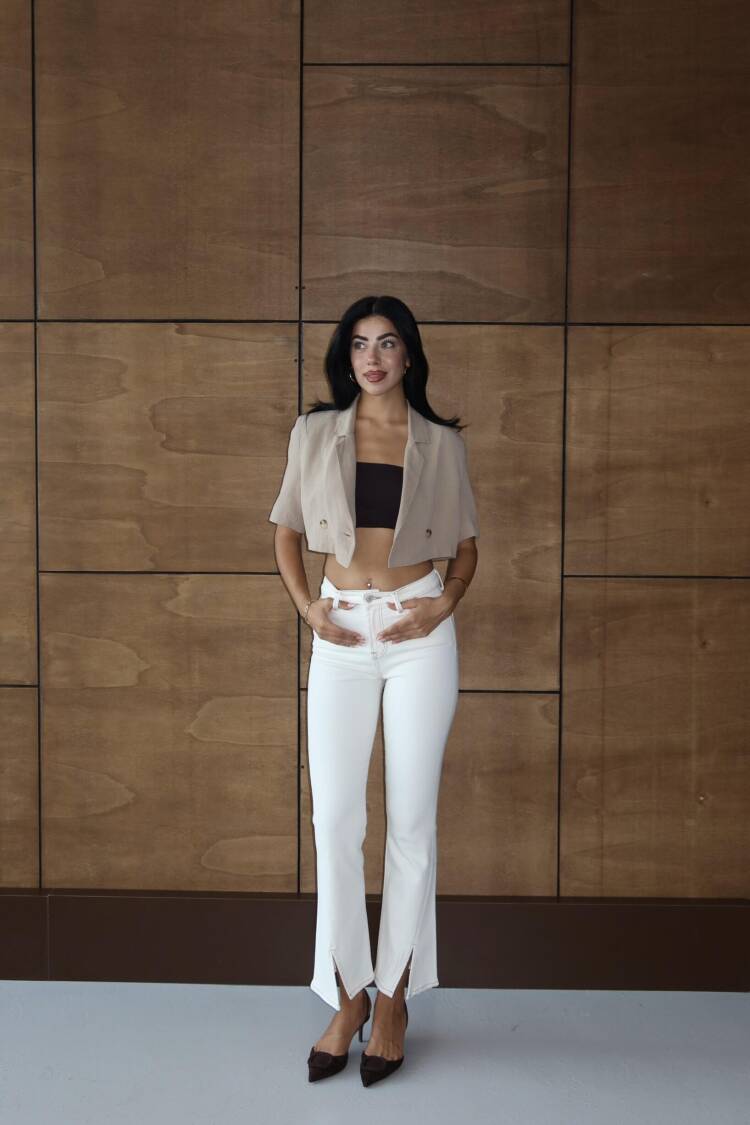 White Casual Sexy Jeans