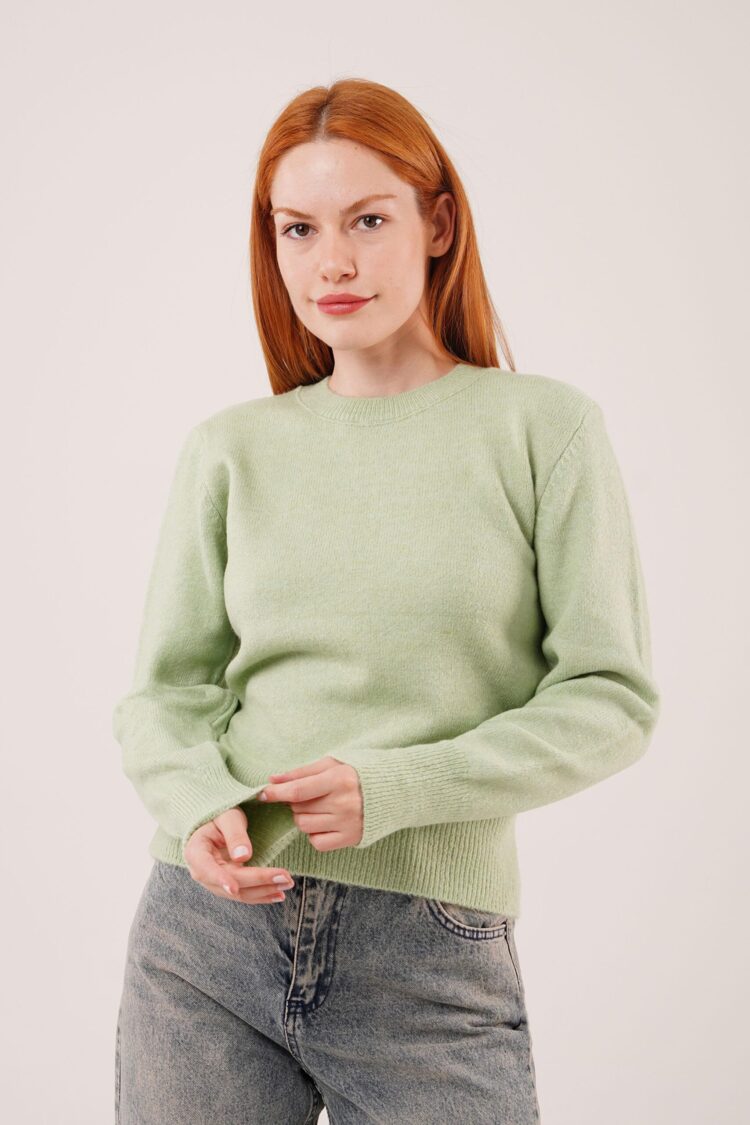Sweater With Crew Neck And Long Sleeves