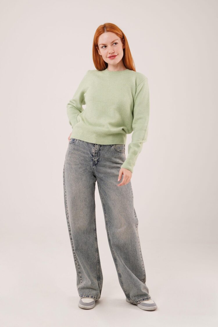 Sweater With Crew Neck And Long Sleeves