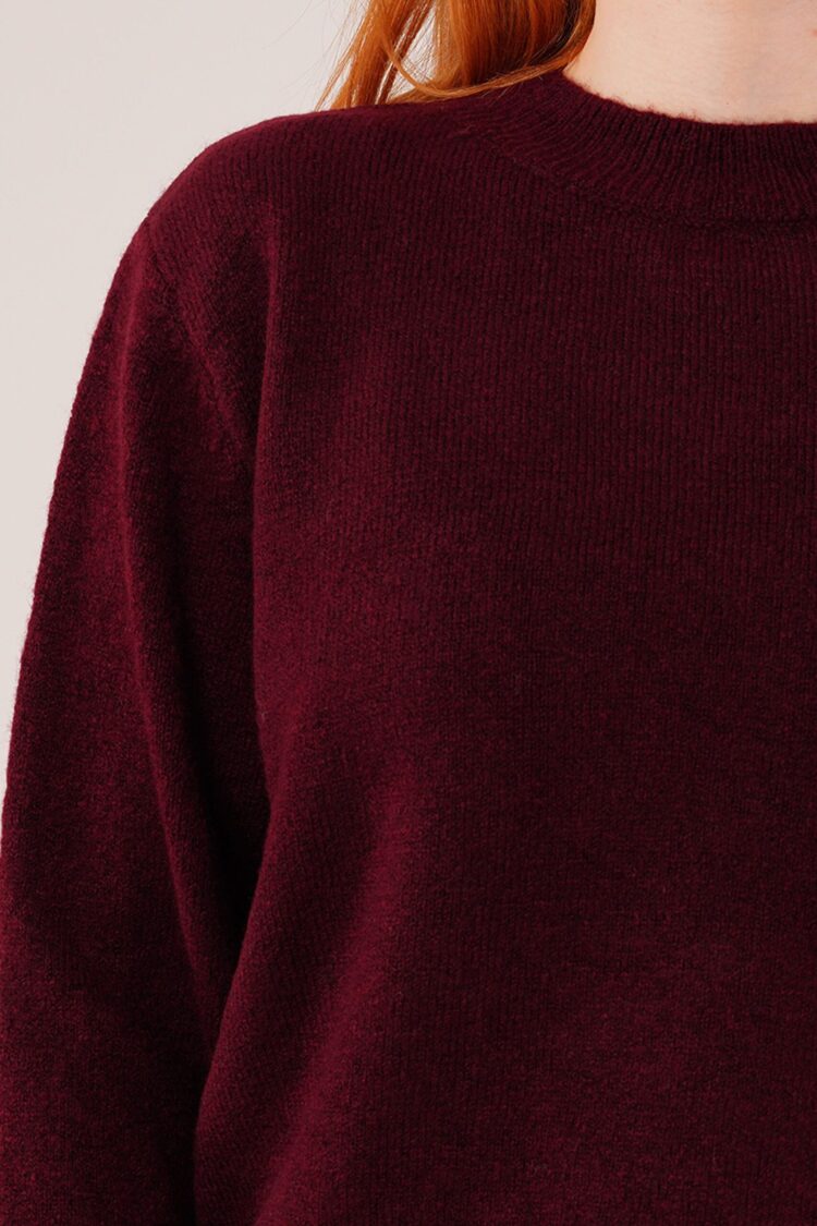 Sweater With High Neck And Long Sleeves