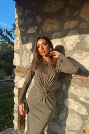 Green Sexy Elegant Formal Sheath Dress - Brand: Elisa - Women & Kids, Baby Clothes Wholesale - Globality Store