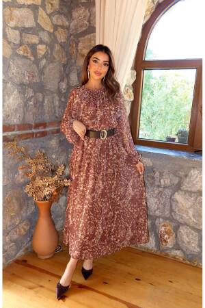 A-Line Maxi Dress With Animal Print - Brand: Elisa - Women & Kids, Baby Clothes Wholesale - Globality Store
