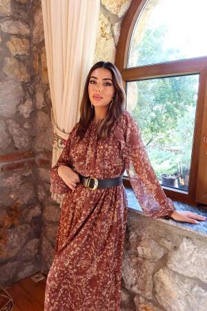 A-Line Maxi Dress With Animal Print - Brand: Elisa - Women & Kids, Baby Clothes Wholesale - Globality Store