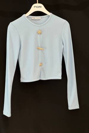 Slim Fit Crop Blouse With Long Straight Sleeves - Brand: Fiori - Women & Kids, Baby Clothes Wholesale - Globality Store