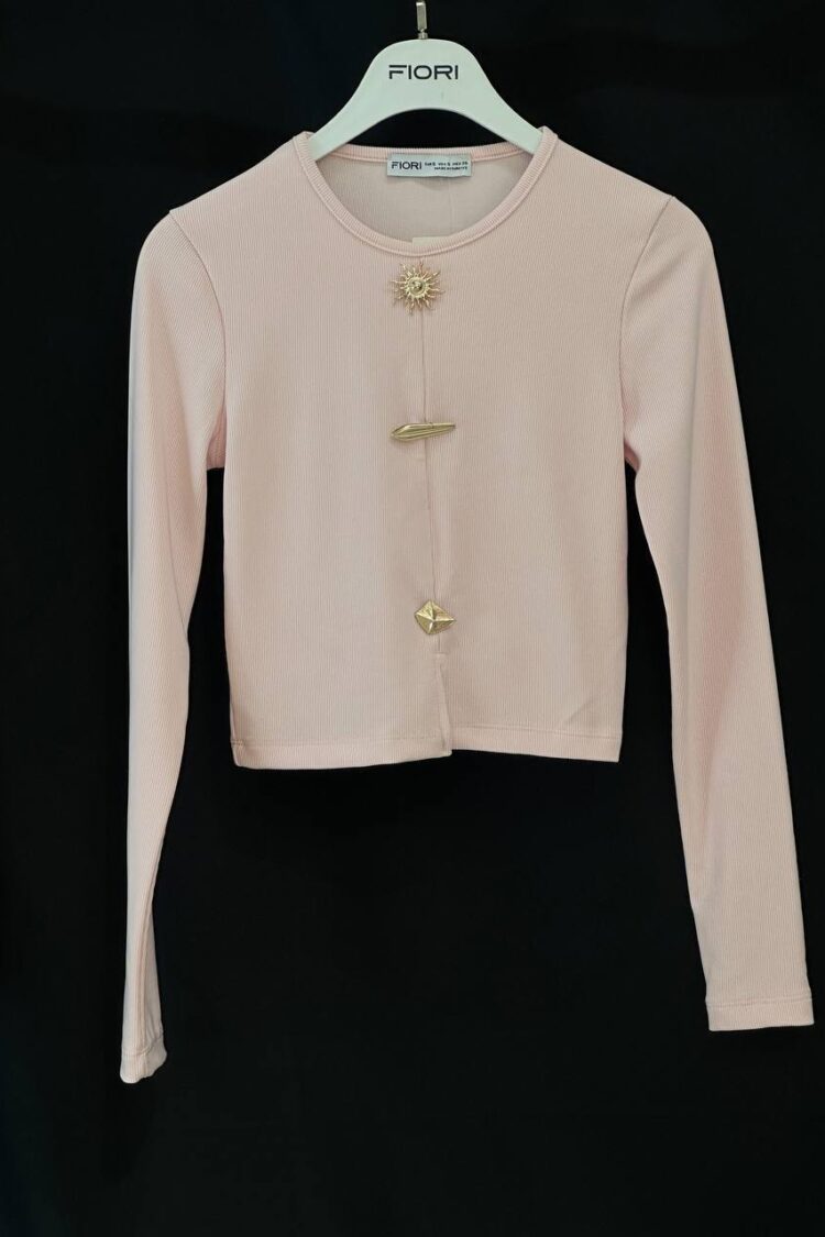 Slim Fit Blouse With Long Straight Sleeves