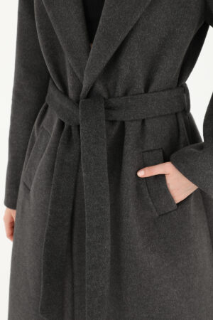 Grey Elegant Wrapover Coat - Brand: Puane - Women & Kids, Baby Clothes Wholesale - Globality Store