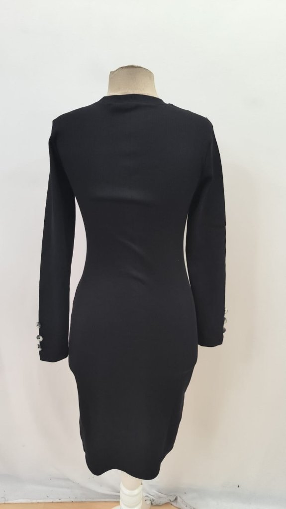 Black Bodycon Dress With Long Sleeves