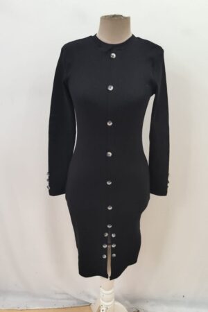 Black Bodycon Dress With Long Sleeves - Brand: Janes - Women & Kids, Baby Clothes Wholesale - Globality Store