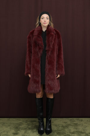 ClaretElegant Fur CoatLong Oversized Fit - Brand: SOUL - Women & Kids, Baby Clothes Wholesale - Globality Store