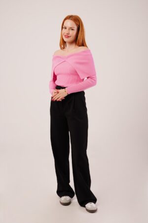 Degaje Collar WholesaleKnitwear Sweater - Brand: Lustrin - Women & Kids, Baby Clothes Wholesale - Globality Store