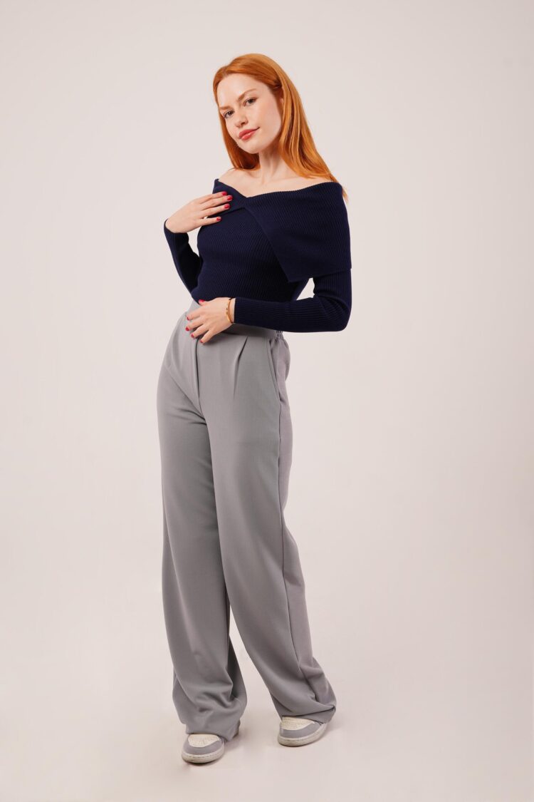 Sweater With Off Shoulder Neck