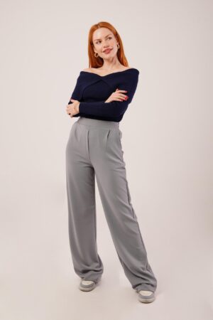 Sweater With Off Shoulder Neck - Brand: Lustrin - Women & Kids, Baby Clothes Wholesale - Globality Store