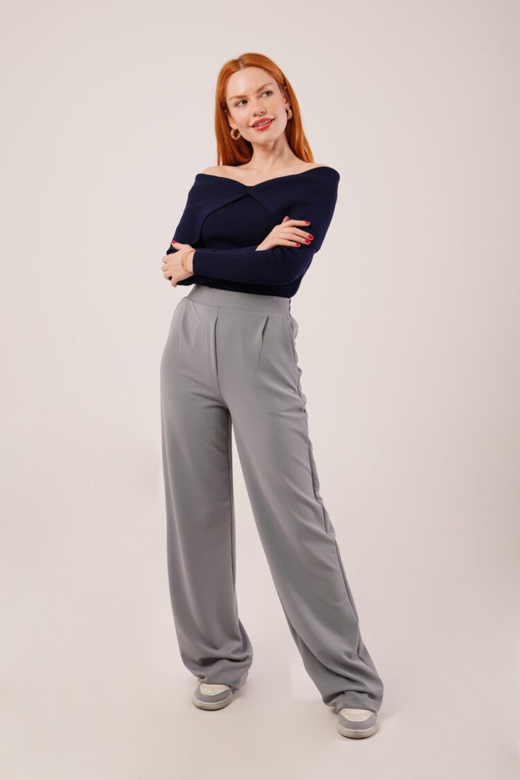 Sweater With Off Shoulder Neck