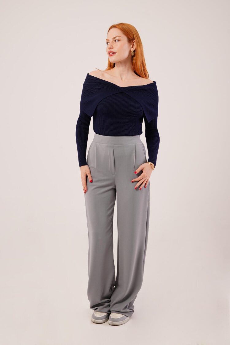 Sweater With Off Shoulder Neck