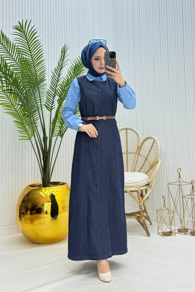 Navy Blue Elegant Modest A-Line Maxi Skirt Set - Brand: Mode Roy - Women & Kids, Baby Clothes Wholesale - Globality Store