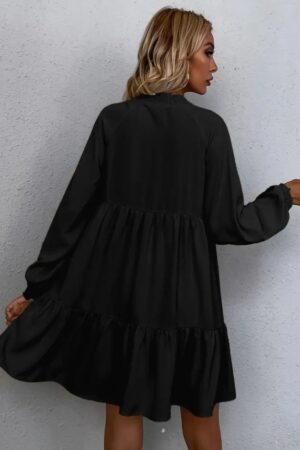 Babydoll Mini Dress With Long Sleeves - Brand: Janes - Women & Kids, Baby Clothes Wholesale - Globality Store
