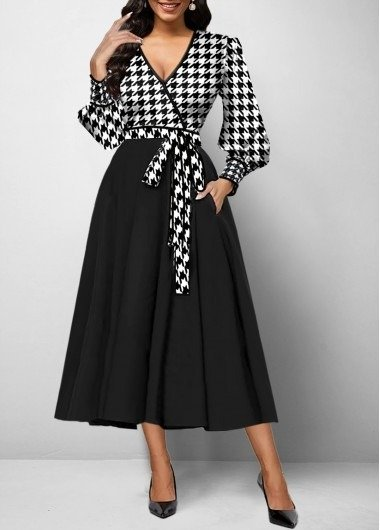 Black Elegant Formal Vintage Wrap Dress - Brand: Janes - Women & Kids, Baby Clothes Wholesale - Globality Store