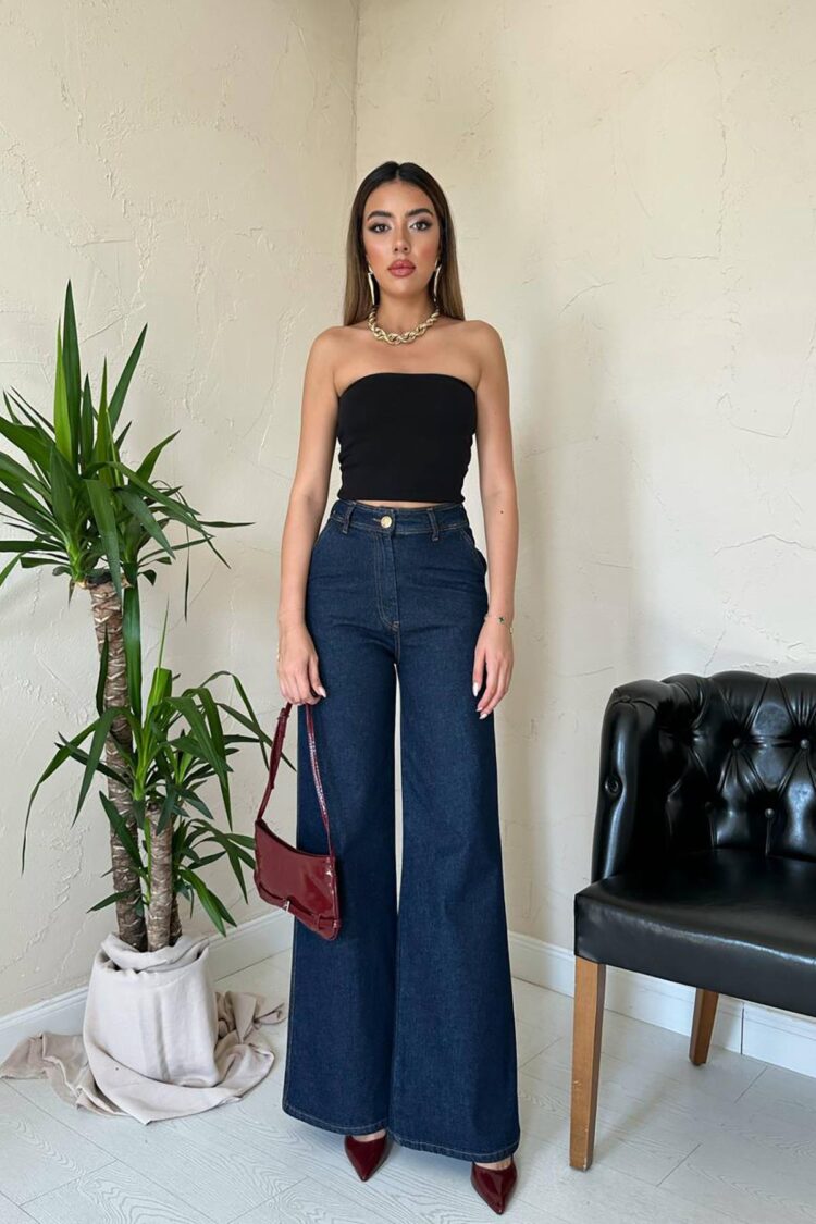 Wholesale Navy Blue Gold Buttoned Trouser Suit