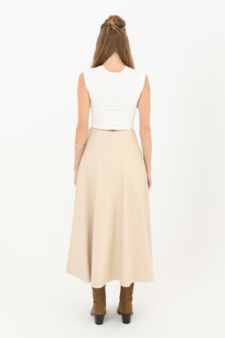 A-Line High Waist Midi Skirt ElegantCasualFormal