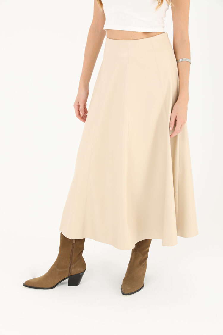 A-Line High Waist Midi Skirt ElegantCasualFormal