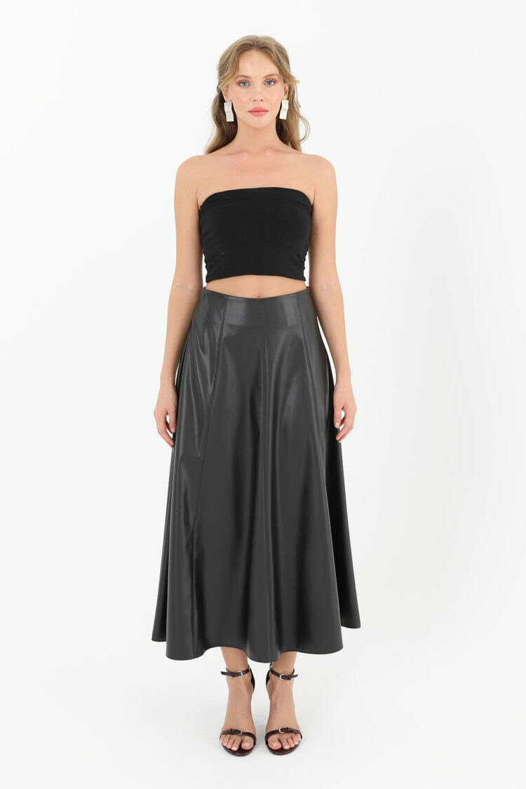 Elegant Glam Flared Midi Skirt - Brand: Puane - Women & Kids, Baby Clothes Wholesale - Globality Store
