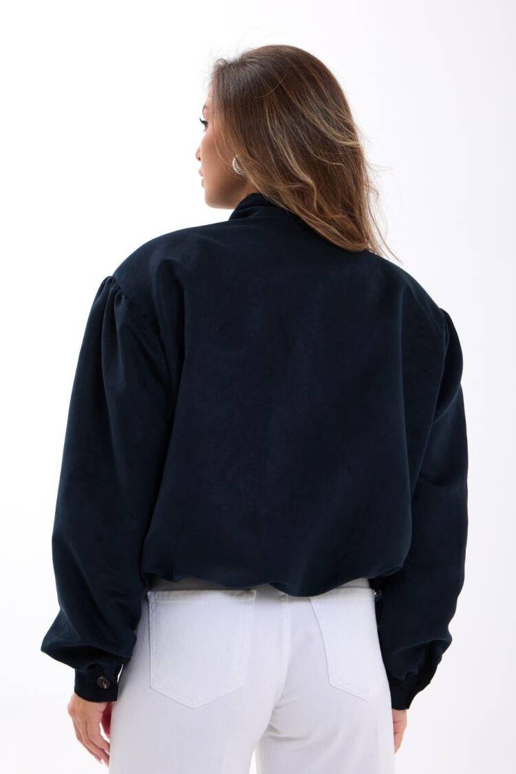Overshirt Jacket With Band Collar