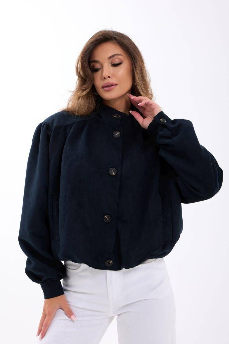 Overshirt Jacket With Band Collar