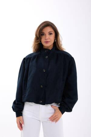 Overshirt Jacket With Band Collar - Brand: Fame - Women & Kids, Baby Clothes Wholesale - Globality Store