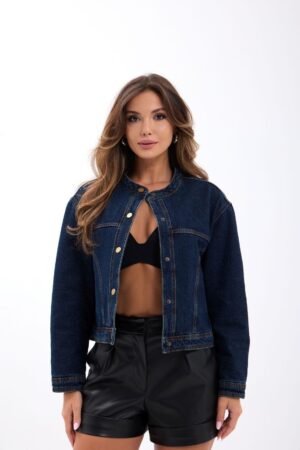 Blue Single-Breasted Casual Coat - Brand: Fame - Women & Kids, Baby Clothes Wholesale - Globality Store